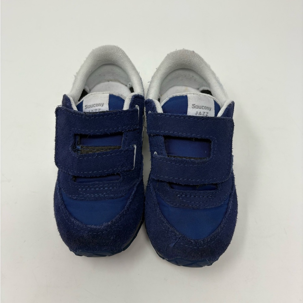 Saucony Unisex Toddler Originals Jazz Hook & Loop Sneakers Sz 8M Cobalt Blue - Picture 2 of 8